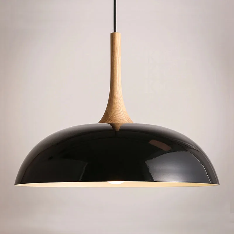 Nordic Япония Алюминий твердой древесины подвесной светильник ресторан Спальня