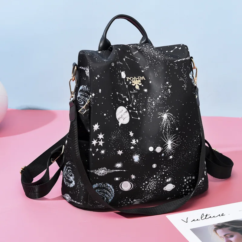 Для женщин большой Ёмкость студенческий рюкзак с принтом оксфордская школьная