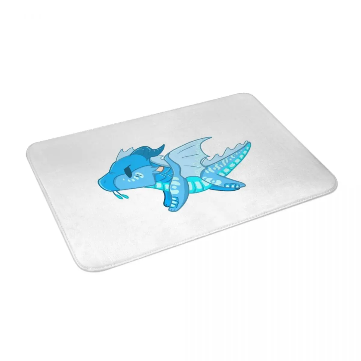 Коврик Chibi с крыльями дракона и огня ковер из полиэстера нескользящий для ванной