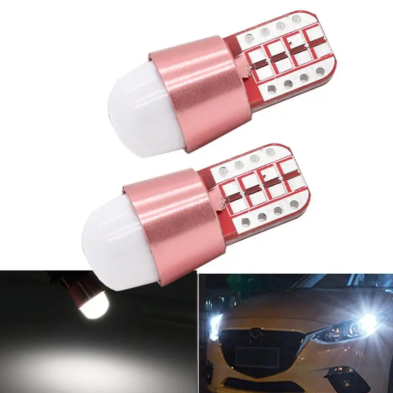

2pcs T10-2835-3SMD Led Parking Bulb High Brightness Auto Lamp Clearance Lamp Bright Fog Lamp Brake Reverse Parking Light