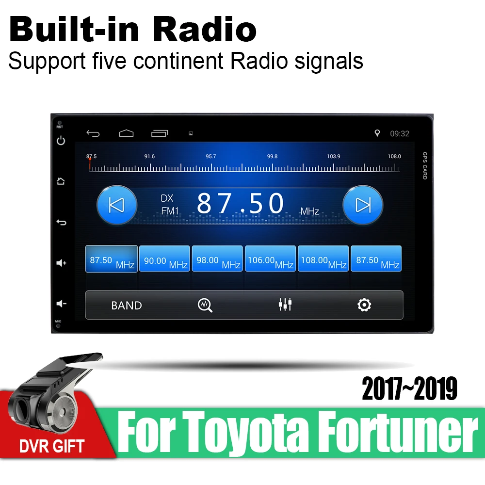 Автомобильная Мультимедийная система 2 din на Android с GPS навигацией для Toyota Fortuner 2017