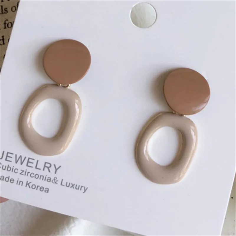 Металлические геометрические серьги Yangliujia в виде Джокера романтичные для