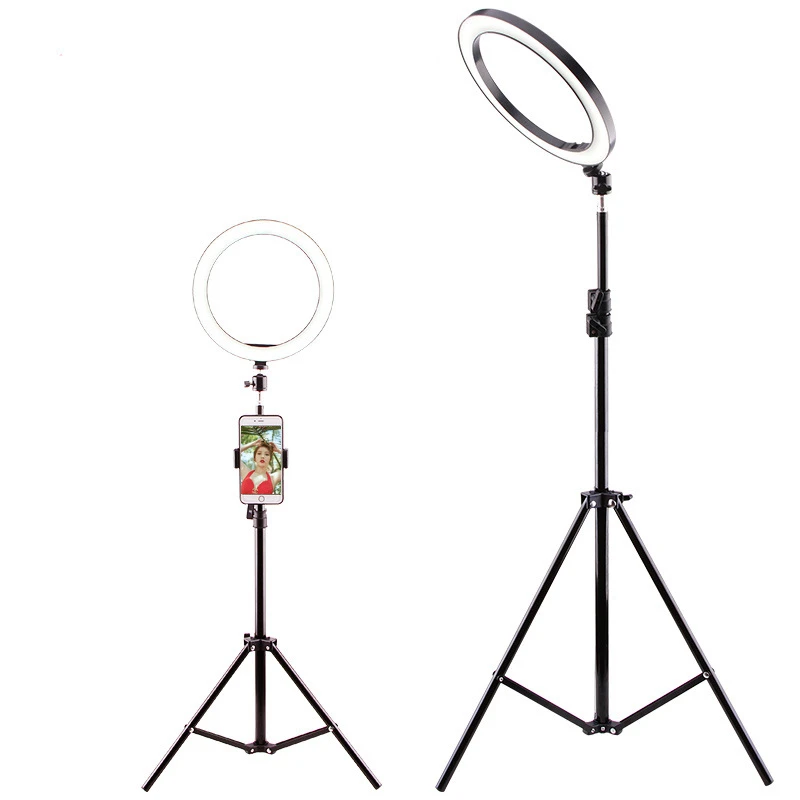 

Selfie Ring Light Photography Led Rim Of Lamp With Mobile Holder Support Tripod Stand Ringlight For Live Video Streaming