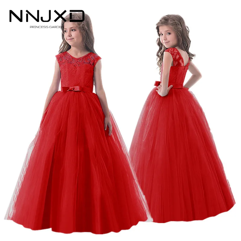 Элегантное свадебное кружевное платье без рукавов для девочек праздничное