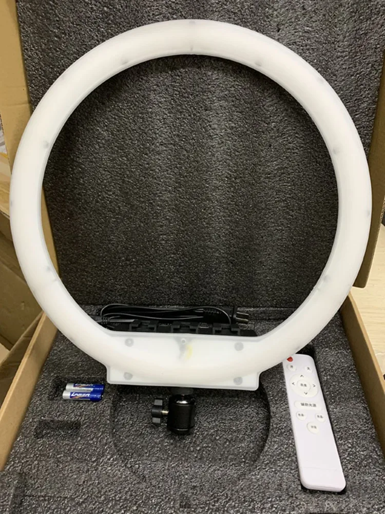 Светодиодный кольцевой светильник для селфи 35 см/14 дюймов с регулируемой