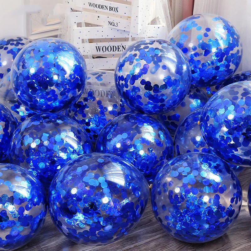 10Pcs/Lot 12 Inch Confetti Latex Balloon Silver Gold Red Helium Birthday Party Wedding Decoration Christmas Globos - купить по