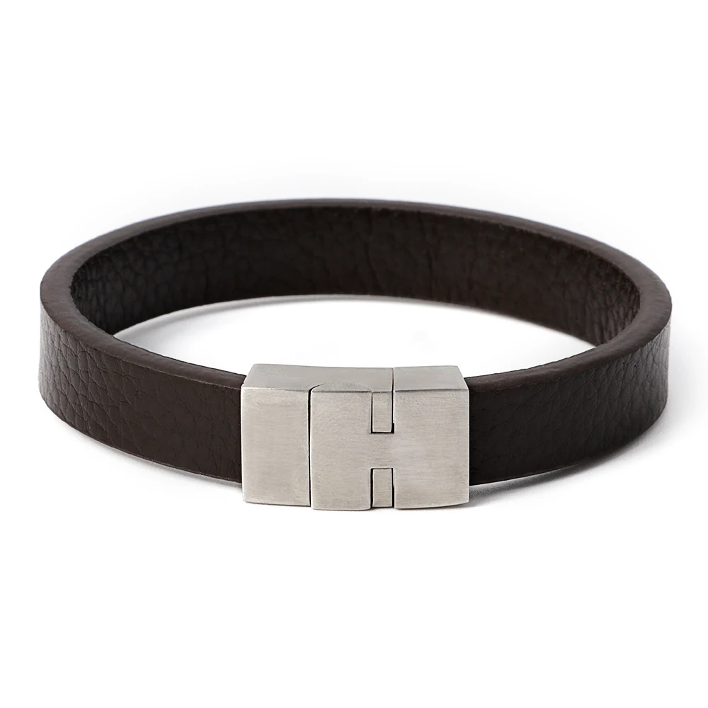 Новое поступление кожаный браслет для женщин и мужчин с металлической пряжкой