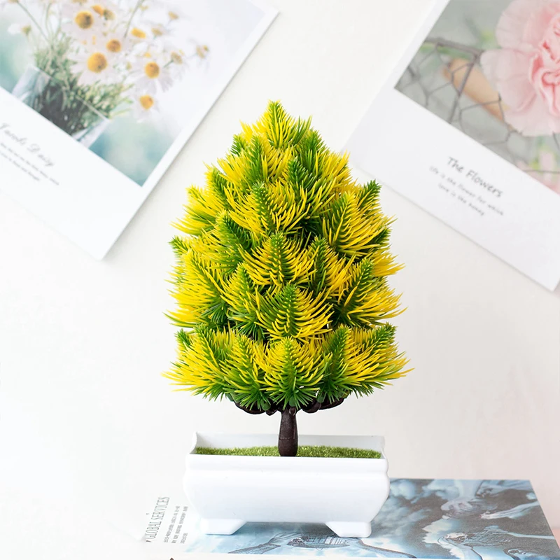Искусственное растение бонсай маленькое Горшечное искусственное поддельный