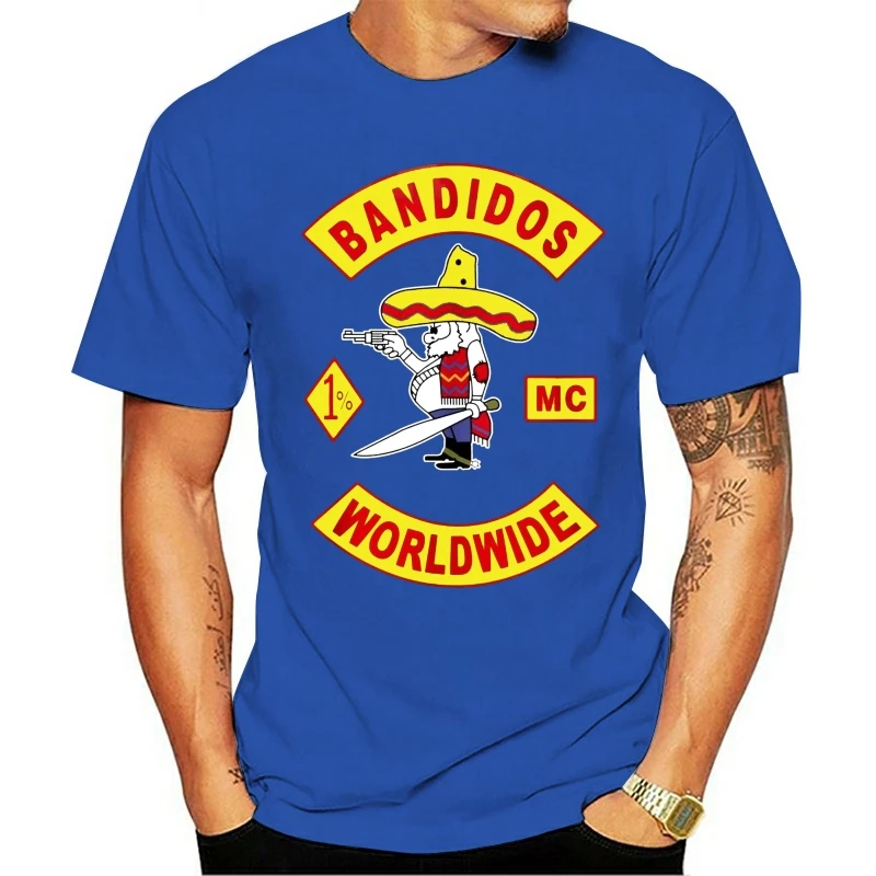 

Bandidos MC Logo Worldwide Motorcycle Club Size S-3XL 2021 Fashion 100% Cotton O-neck T-shirt