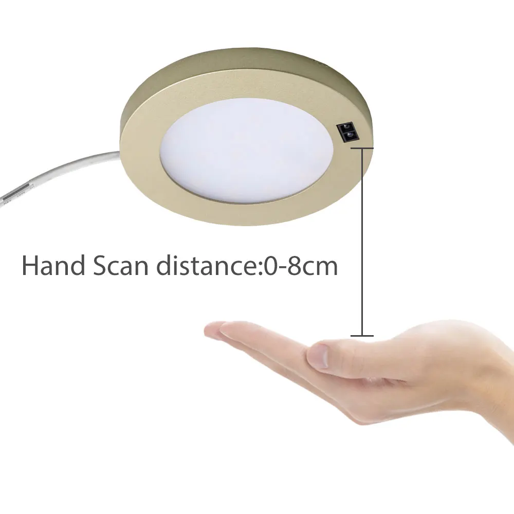 3 Вт датчик движения светодиодная подсветка под шкаф круглый 21 СИД Кухня смарт