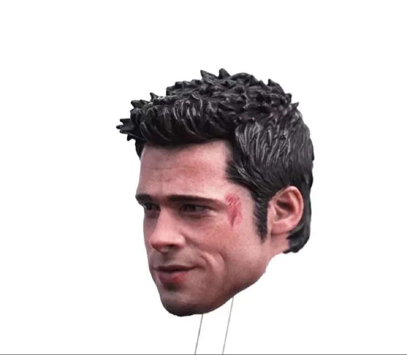 

In Stock For Sale 1/6th Brad Pitt With Cigarette Glasses Male Head Sculpture For Usual 12inch Doll Action Figure