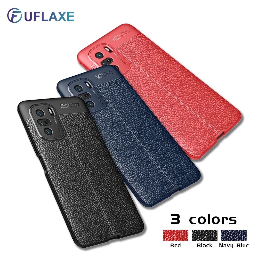 

UFlaxe Soft Silicone Shockproof Case for Xiaomi Redmi K40 Pro Plus Gaming Litchi Texture Cover Redmi K20 K30 Pro Zoom Ultra