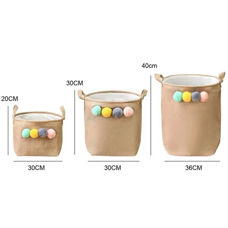 

Creative Foldable Cotton Linen Storage Basket Dirty Clothes Storage Bucket Large Capacity Laundry Basket Sundries Organizer Bin