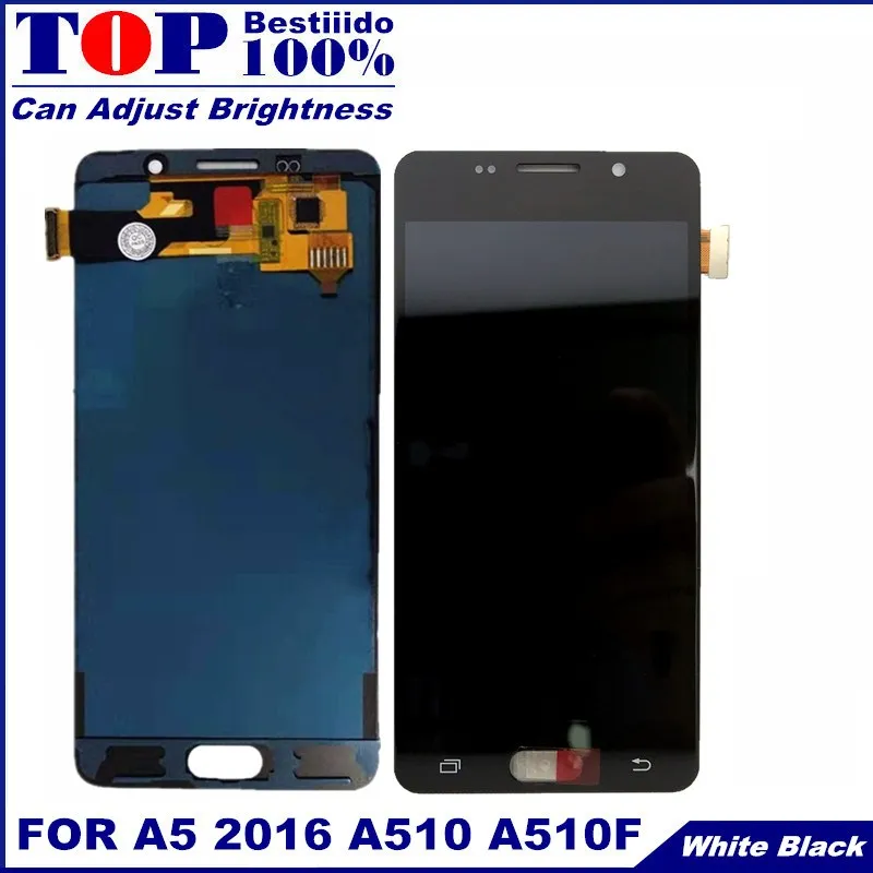 Сенсор A510 ЖК Замена для Samsung Galaxy A5 2016 A510F A510M дисплей с кодирующий преобразователь