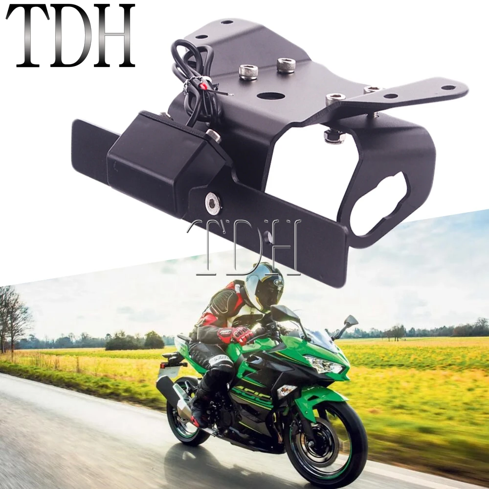 

Заднее заднее крыло, аккуратный держатель номерного знака с подсветильник кой для Kawasaki ER-6N ER6N ER6F Ninja 400 2009 2010 2011