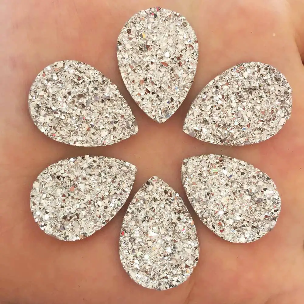 Новые 20 шт 18*25 мм Bling AB смолы падение руды неправильной поверхности Flatback узоры из