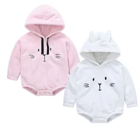 toddler baby girl onesies hoodies ropa bebe de cute newborn baby boy bodysuits jumpsuit hooded velvet infant baby overalls 0 18m
