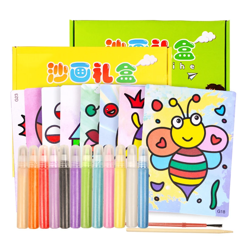 Скидка Детская большая Песочная живопись, креативные игрушки ручной работы, набор песочной живописи, образовательная Подарочная коробка с песочн... Скидка Детская большая Песочная живопись, креативные игрушки ручной работы, набор песочной живописи, образовательная Подарочная коробка с песочн...