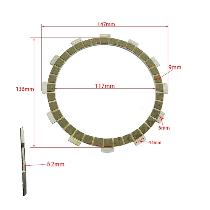Двигатель мотоцикла диск фрикционной муфты дерева Сталь таблетки для