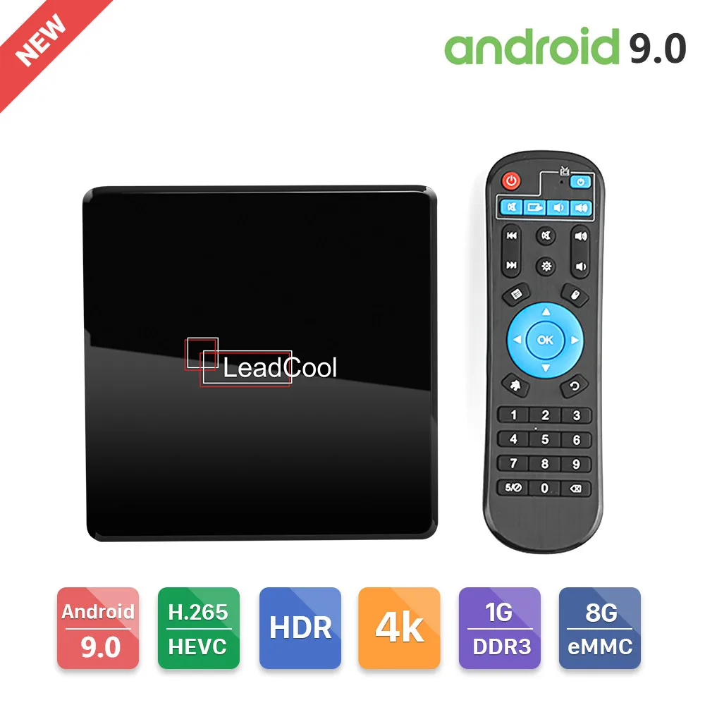 ТВ приставка Leadcool X на Android 9 0 1 + 8 Гб Amlogic S905W с поддержкой 4K Wi Fi 2 4 ГГц|ТВ-приставки и