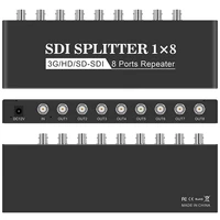 1 piece sdi splitter 1 in 8 out 1x8 3ghdsd sdi distribution amplifier video converter