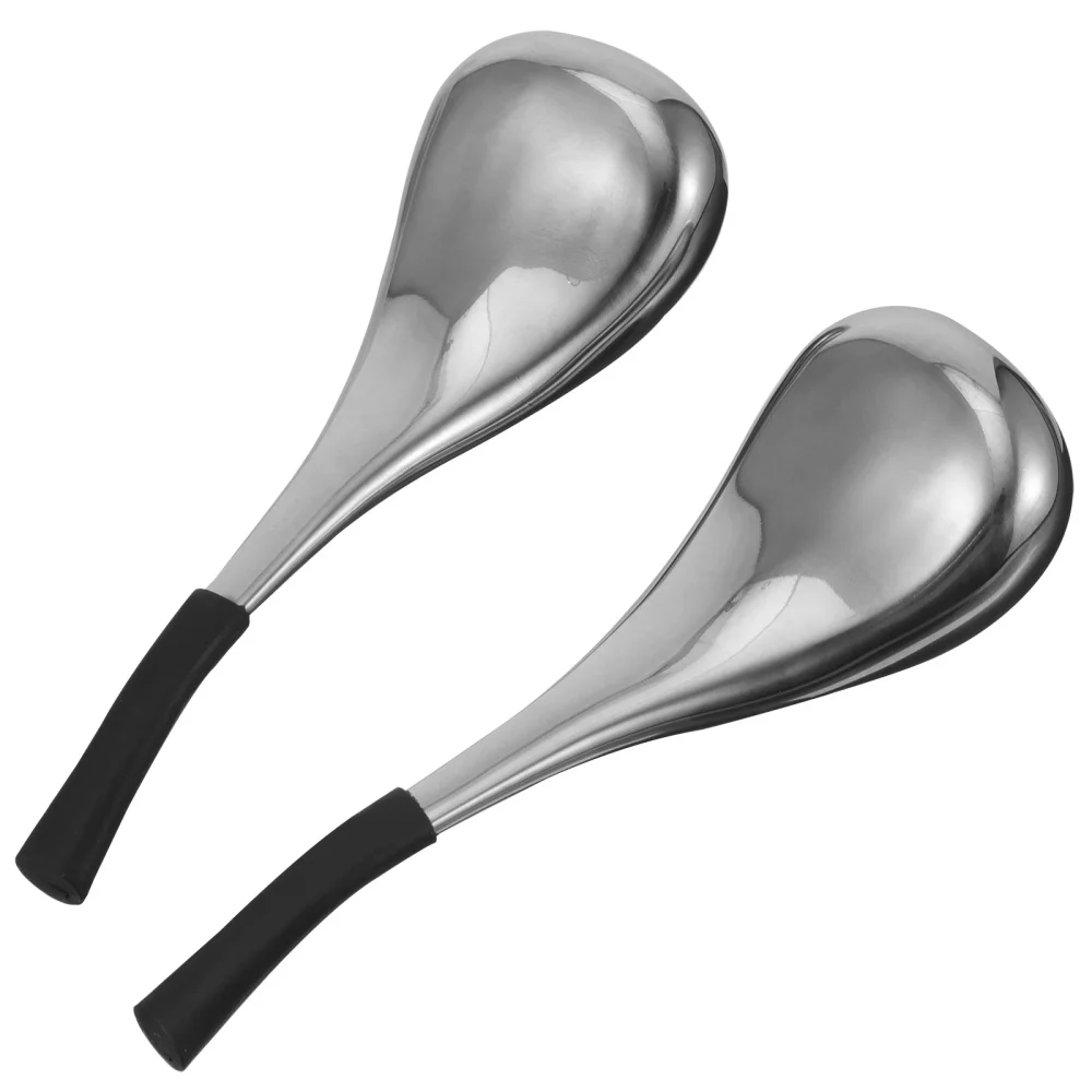 

2 Pcs 1 Set Durable Bars Useful Face Massager Props (Silver)