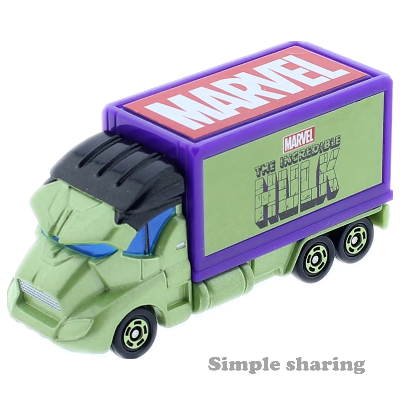 Такара томика Марвел Мелодия эво. 5 0 Masked Carry Hulk Truck Model Kit литой под давлением