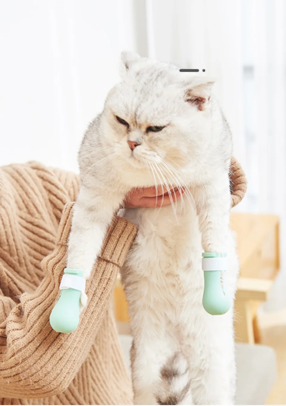 

Hot Sell Pet Grooming Supplies Cat Adjustable Cats Paw Nails Cover Protector for Bath Soft Silicone Anti-Scratch Shoes Boots