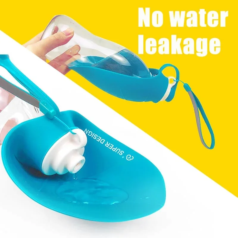 

Портативная бутылка для воды для домашних питомцев, 580 мл, миска для питья для маленьких, средних и больших собак, дозатор воды для кормления ...