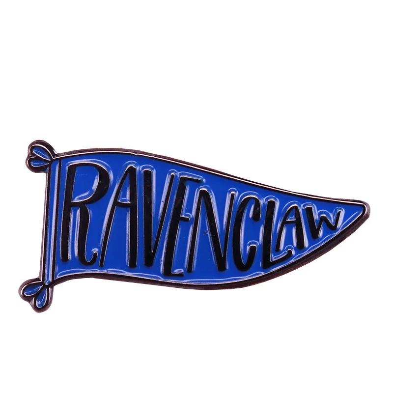 

Sale Ravenclaws Soft Enamel Pin Magic Academy Logo Brooches Blue Letter Flag Badge Lapel Pin Backpack Accessories Jewelry Gifts