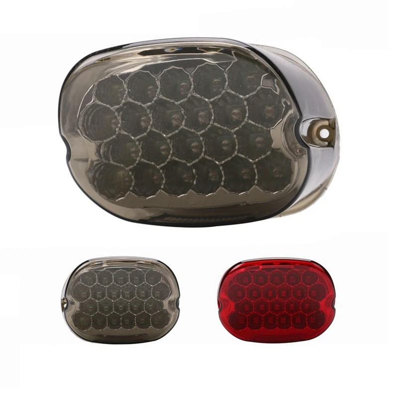 

LED Tail Brake Indicator Signal Light Lamp Taillight for Softail Dyna Glide Street Bob Touring Flasher CSV