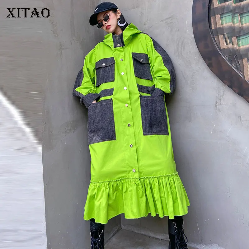 XITAO Тренч размера плюс женская мода новинка 2020 весеннее элегантное маленькое
