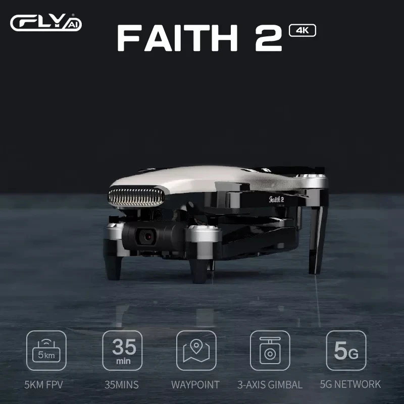 Квадрокоптер CFLY Faith 2 профессиональный 3-осевой с HD камерой GPS 5 км SG906 PRO X8SE F11 4K 35