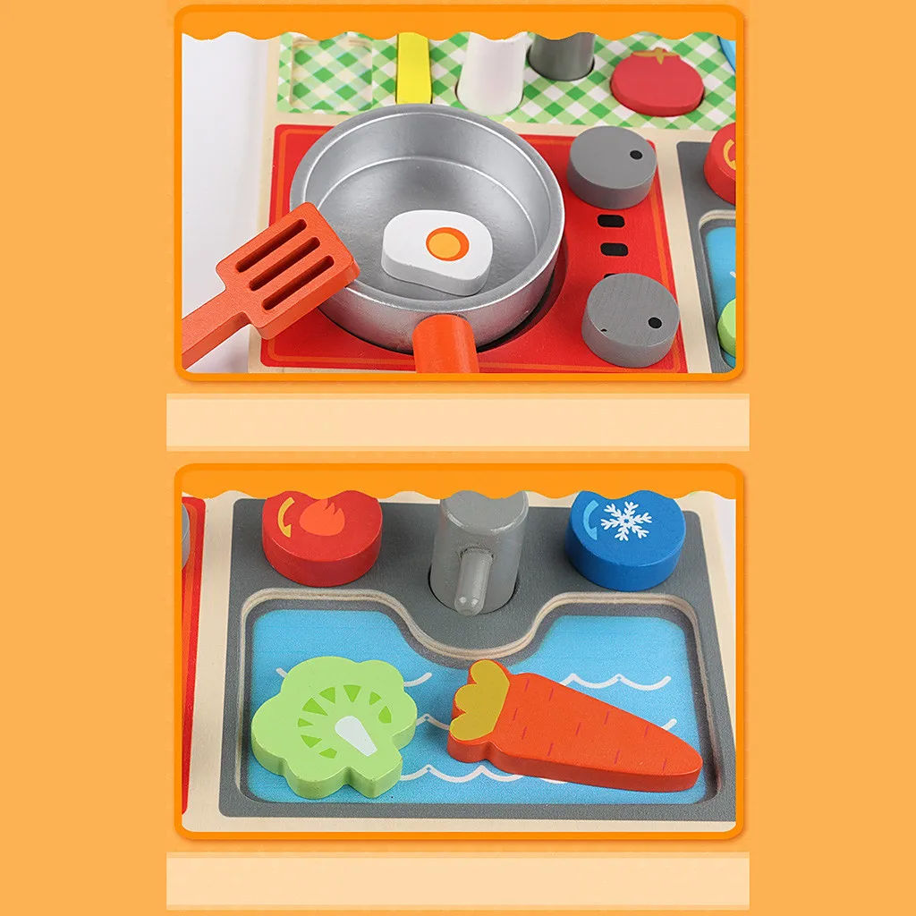 2019 кухонные игрушки детский деревянный набор кухонных игрушек ролевые игры для