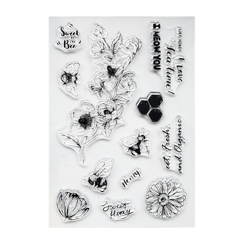 

9 Modes Optional Silicone Scrapbooking Embossing Stamp, DIY Printing Transparent Stamp for Album Paper Card Making