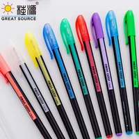 24 colors glitter highlighter colorful ink pen diy pen metal tip color pen 10 sets