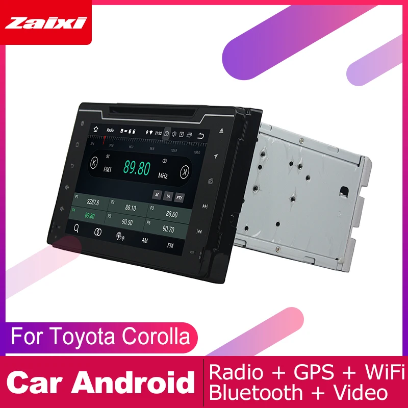 ZaiXi android автомобильный dvd gps мультимедийный плеер для Toyota Corolla 2016 ~ 2019 Навигатор