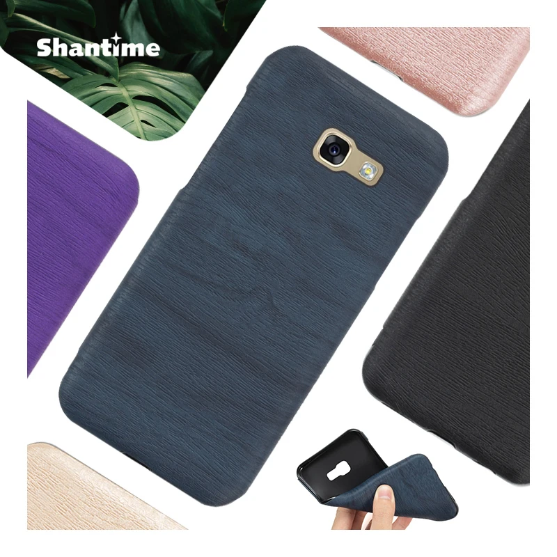 Чехол для телефона из искусственной кожи под дерево Samsung Galaxy A5 2017 мягкий