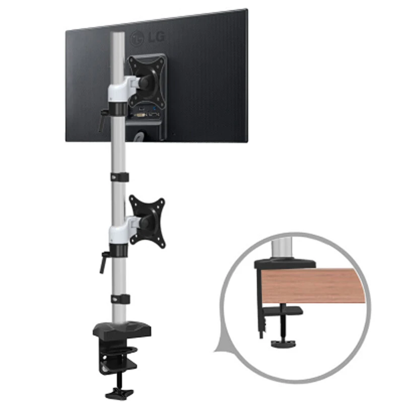 

700 мм (10-27 "монитор зажим Настольный стенд для lcd tv настольное крепление двойной монитор стол Поддержка двойной экран со светодиодной подсвет...