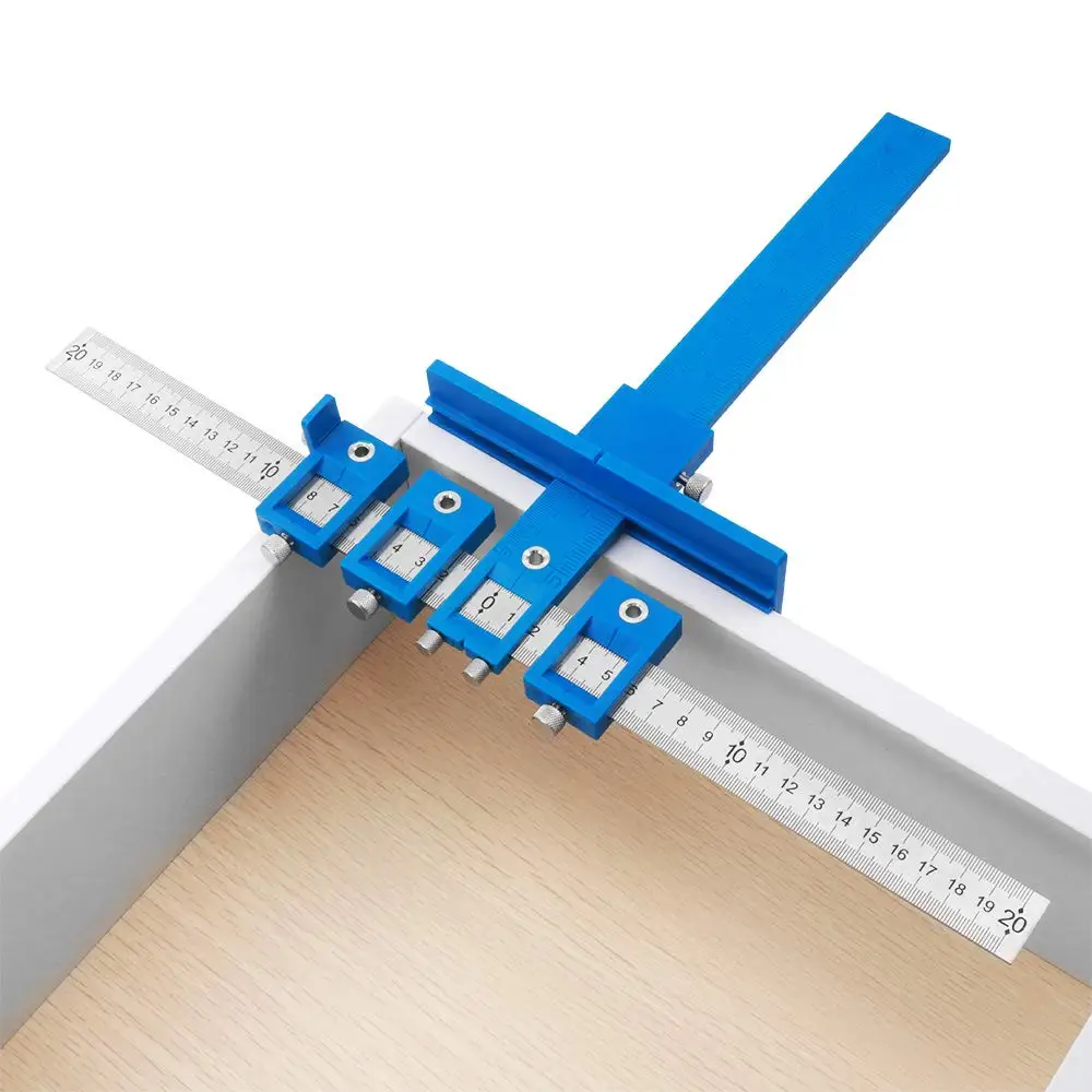 

Furniture Adjustable Drilling Dowelling Hole Saw Locator Woodworking Joinery Hand Tool Multi-function Drill Punch Locator