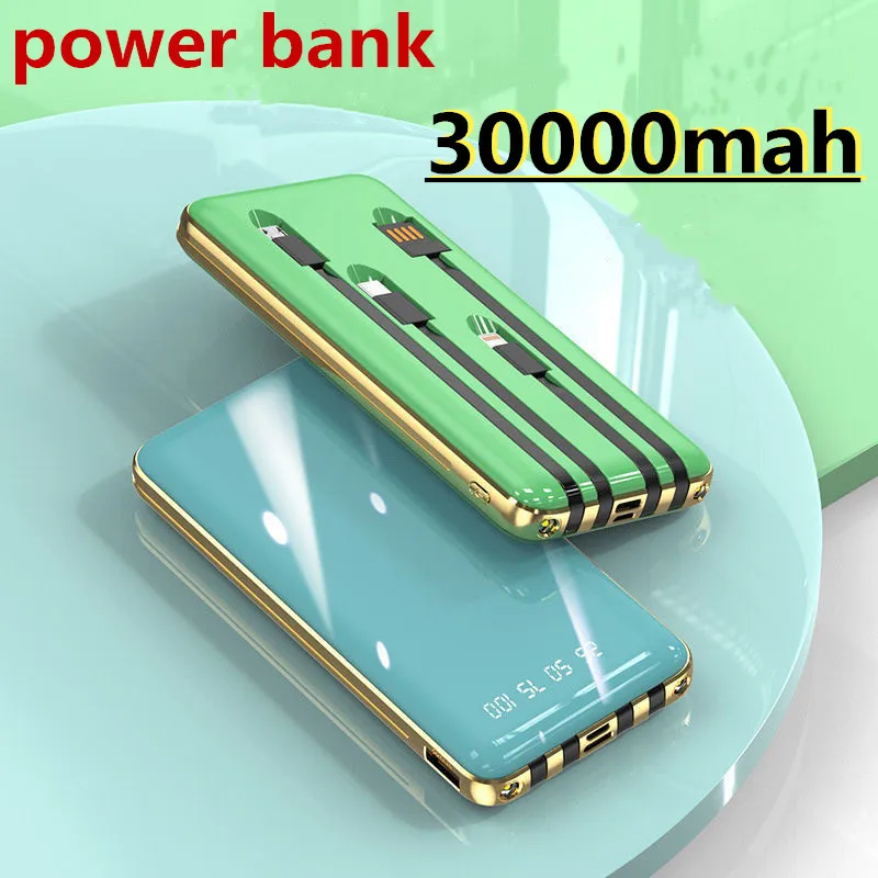 

Внешний аккумулятор 30000 мАч, высокая емкость, быстрая зарядка, Универсальный Ультратонкий блок питания для мобильных телефонов Huawei Apple