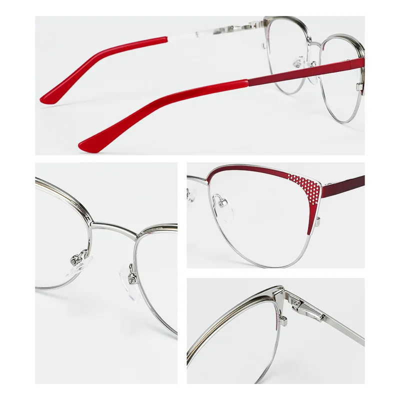 

ZENOTTIC Metal Prescription Glasses For Women Cat Eye Optical Frame Trending Myopia Hyperopia Prescription Eyeglasses