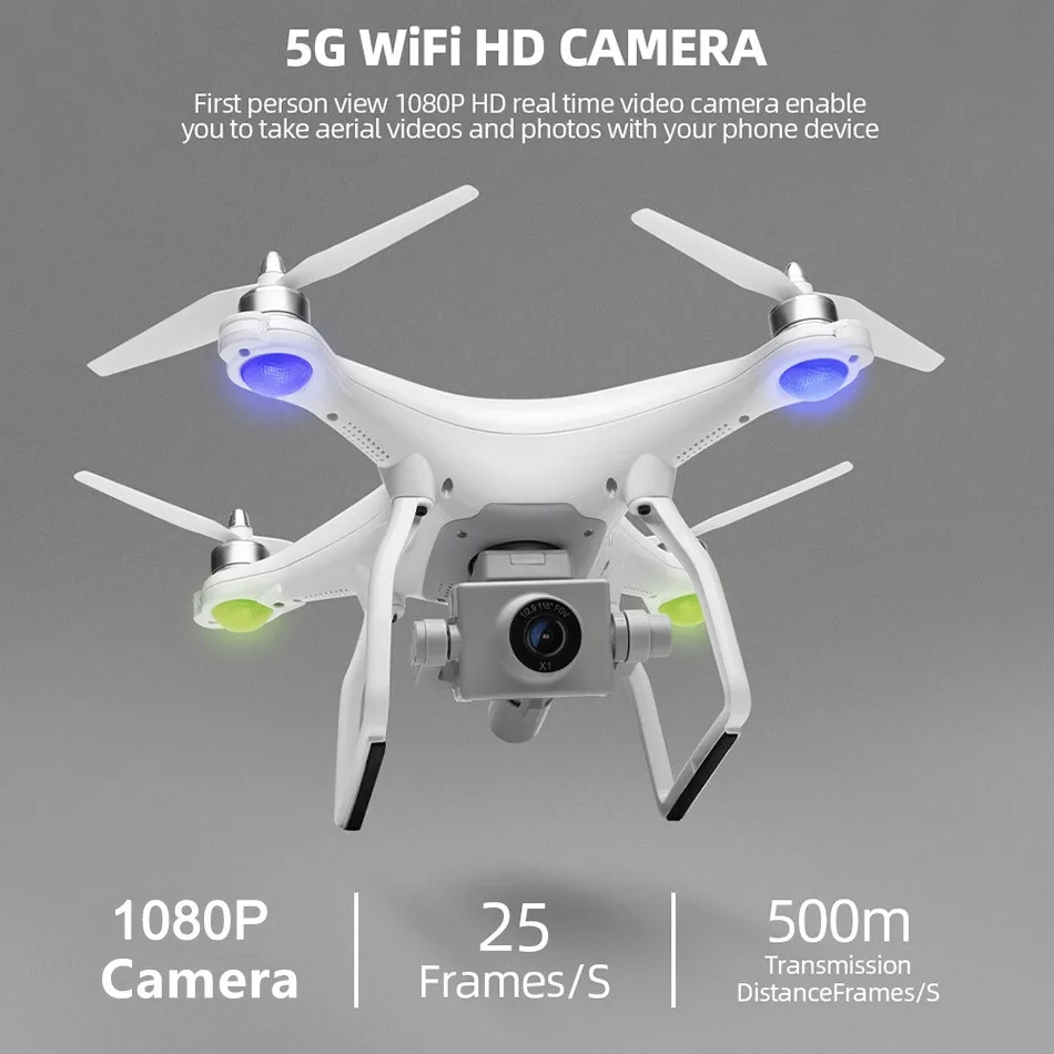 Двойной gps Дроны с камерой HD 5G WiFi FPV Дрон бесщеточный двигатель траектория полета Гравитация датчик gps Смарт следование Радиоуправляемый Дрон X1