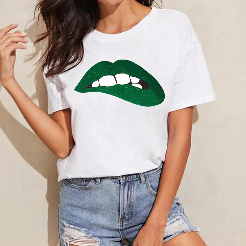 Женская модная футболка с принтом летние топы коротким рукавом футболки в стиле