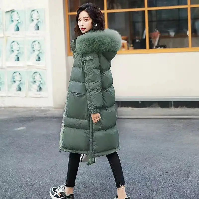 

Women 2020 Winter Large Natural Fox Fur Hooded Down Coat Female 90% White Duck Down Jacket New Thick Warm Parkas Outerwear L789