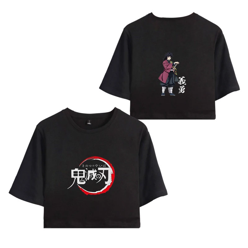 Женская футболка оверсайз с принтом Demon Slayer топы в стиле хип хоп женская мужская