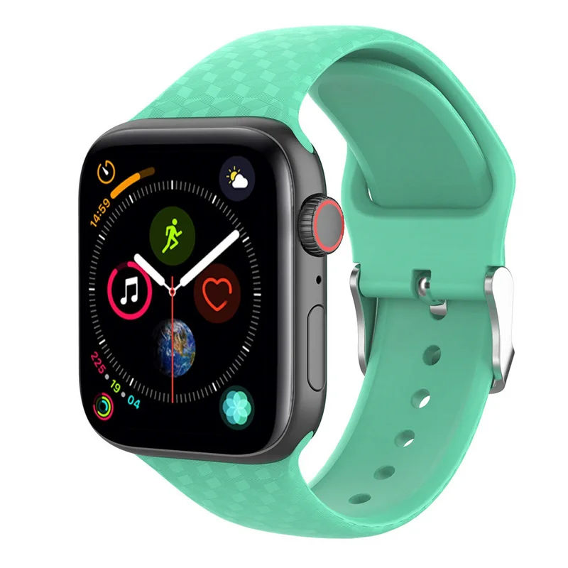 3D текстурный ремешок для Apple watch 5 ремешок 44 мм 40 мм iwatch 38 мм 42 мм спортивный силиконовый ремешок для часов Браслет Apple watch 4 3 2 1 44