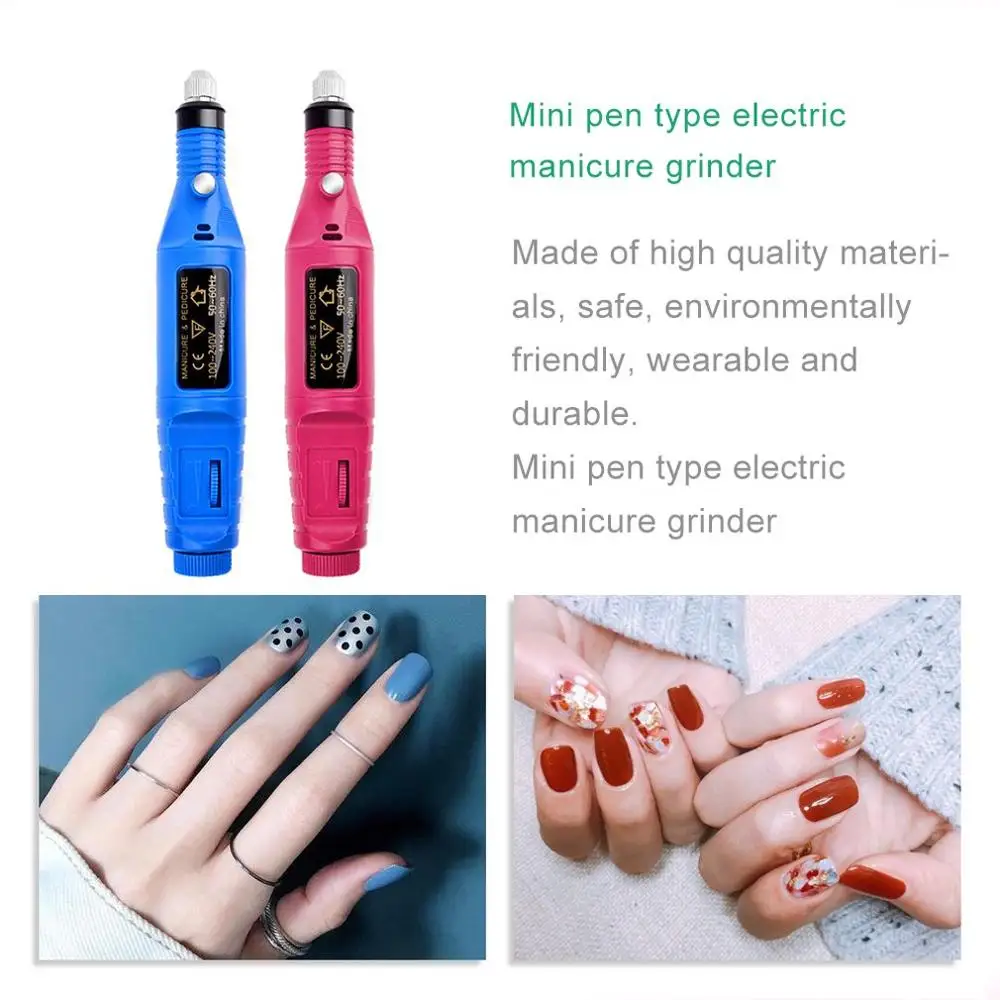 

Hot Nail Tools Electric Drill Nail File Acrylic Art File Manicure Pedicure Portable Machine Kit Practical durable kit