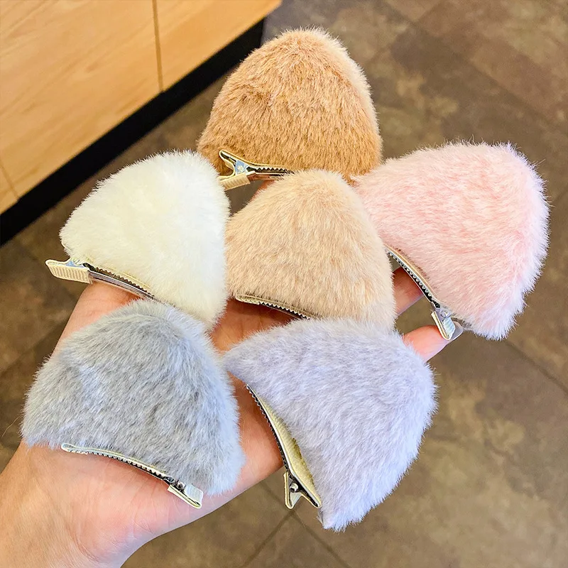 

Cute Plush Cat Ears Hairpins For Women Girls Lovely Soft Furry Animal Ears Hair Clip Headwear Sweet Lolita Hair Accessories