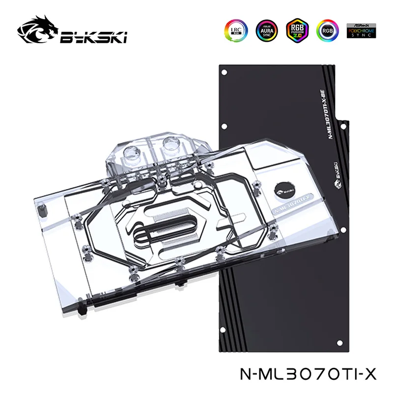 

Блок водяного охлаждения Bykski GPU для Охлаждения видеокарты Manli 3070Ti, 5 В, 3 контакта, 12 В, 4 контакта, Поддержка синхронизации материнской платы
